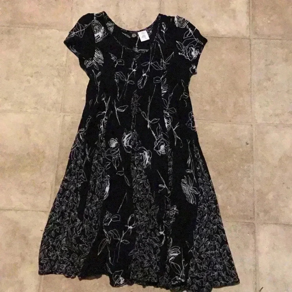 Bila Floral Flare Cinch Rayon Pullover Coverup Dress - Picture 2 of 5